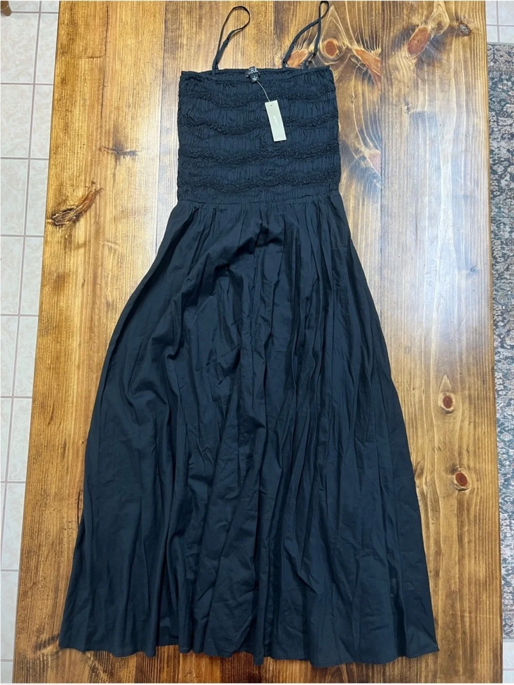 J. Crew Wave maxi dress in cotton voile in Black Size XXS NWT